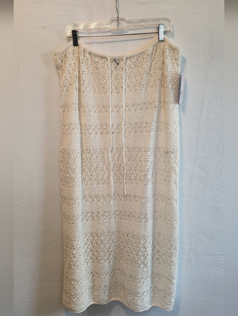 NWT Crochet Swim Coverup in Cream Size 2X